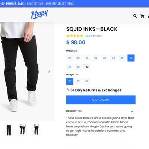 Mugsy brand men’s jeans